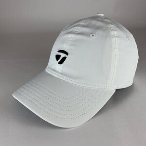 TaylorMade Golf Mens White Relaxed Fit Strapback Adjustable Hat